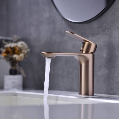 OEM Electroplating Single Hole Basin Mixer Beberapa Warna Single Cold Tap
