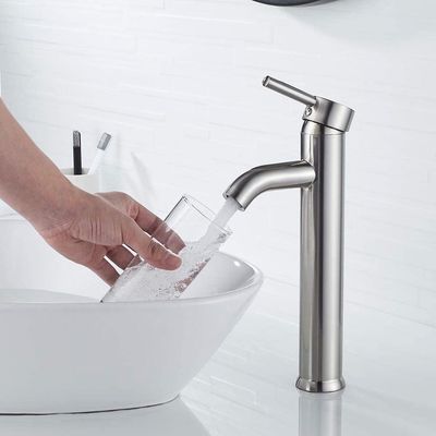 Lead Free Single Lever Basin Mixer Elektroplating Faucet Wastafel Panas Dan Dingin
