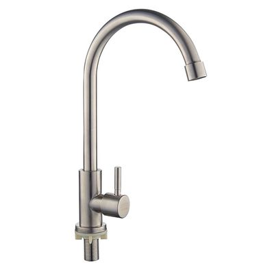 Aman Bebas Timah Satu Lubang Faucet Air Dingin Ketahanan Korosi Umur Panjang