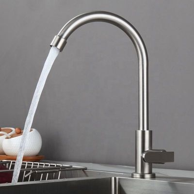 OEM Silvery Lustre Single Hole Basin Faucet Tidak Mudah Berkarat Tahan Lama