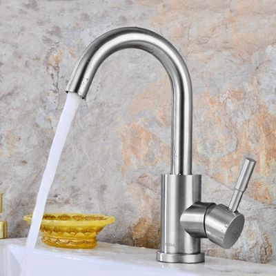 Tidak Ada Karat Higienis Satu Lubang Wastafel Mixer Keran Perlindungan Lingkungan