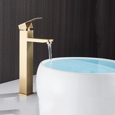 Disadur 304 Stainless Steel Black Basin Faucet Square Anti Korosi