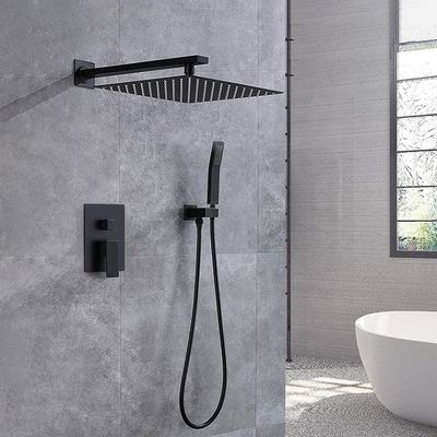 Keran Wastafel Tersembunyi Tahan Noda Disikat Hitam Faucet Air Panas Dan Dingin