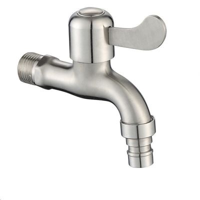 Stainless Steel Dinding Mesin Cuci Faucet Poles Permukaan Anti Oksidasi