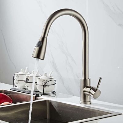 Polishing 304SS Single Cold Basin Tap Sink Faucet Untuk Pencuci Piring Portabel