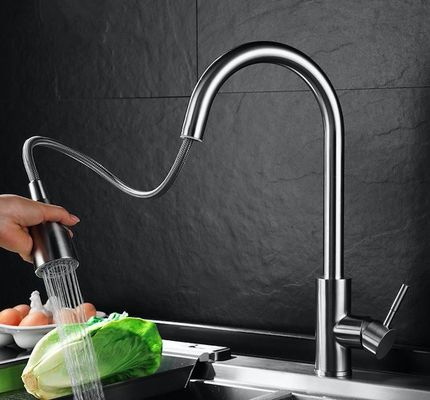 Logo Laser 304 Faucet Dapur Stainless Steel Tidak Pernah Berkorosi Tidak Pernah Berubah Bentuk
