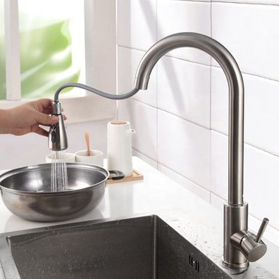 Gambar Permukaan Kran Dapur Stainless Pull Down Sehat Higienis