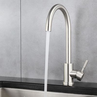 Keran Dapur Stainless Steel Perak Bebas Timah Ketahanan Asam Korosi