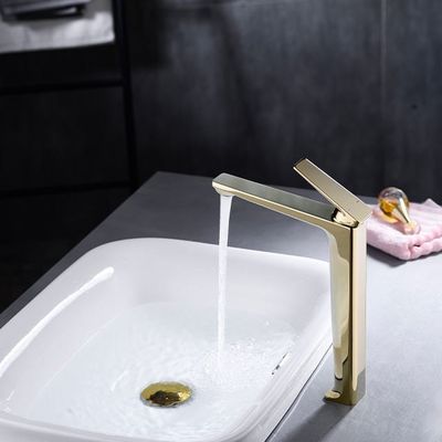 OEM Modern Sanitary Gold Hot Dan Cold Basin Mixer Tahan Korosi