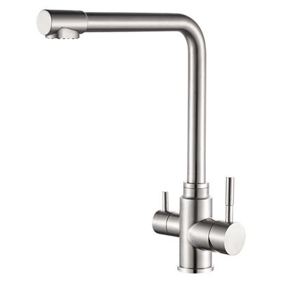 304 Stainless Steel 2 Way Baskom Keran Panas Dan Dingin 360 Memutar Faucet Wastafel Dapur