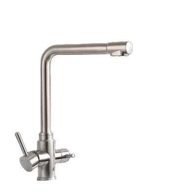 Faucet Wastafel Pencuci Piring Stainless Steel Terbentang OEM yang Dipoles