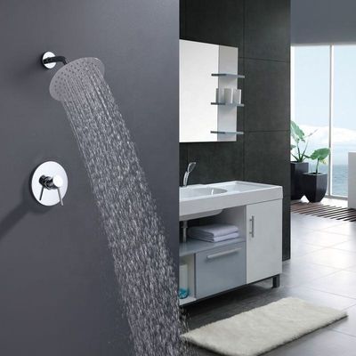 Faucet Tersembunyi Stainless Steel Aman Memimpin Gratis Wall Mounted Faucet Panas Dan Dingin