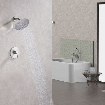 Faucet Wastafel Tersembunyi Stainless Steel Terpasang di Dinding Keran Panas Dan Dingin
