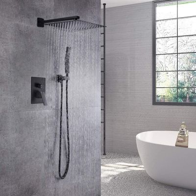 Faucet Tersembunyi Baja Tahan Karat Hitam Disikat Pengawet Faucet Air Panas Dan Dingin
