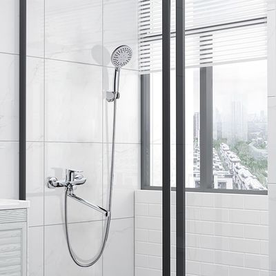 Keran Pancuran Kamar Mandi Pelat Permukaan OEM Matte Black Chrome